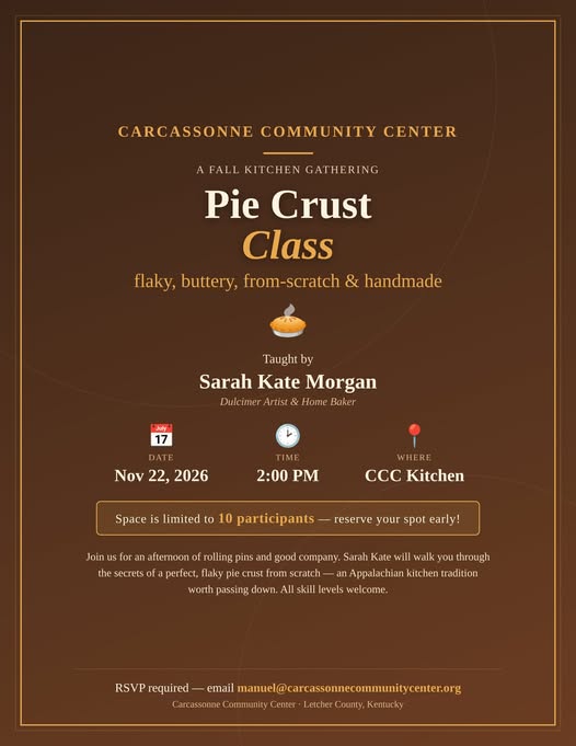 Pie Crust with Sarah Kate - 11/22/26